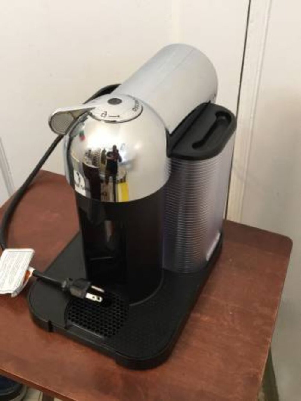 Nespresso Evoluo Deluxe Coffee + Espresso Maker (in Chrome/Black)